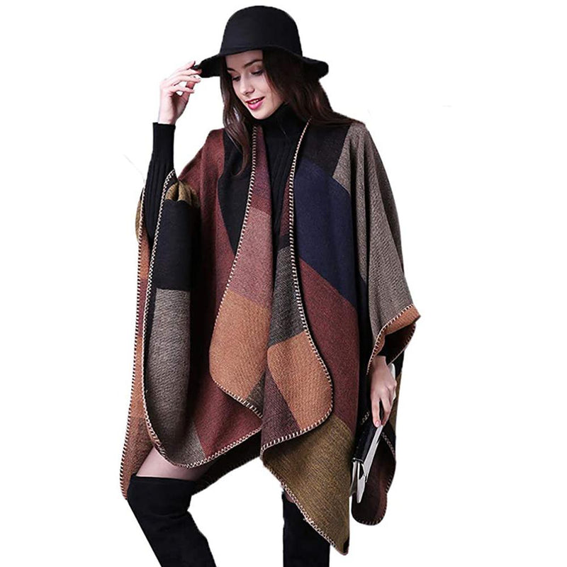 Load image into Gallery viewer, Shawl Wraps Sweater Poncho Cape Coat Christmas Gifts for Women
