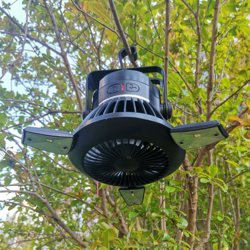 Load image into Gallery viewer, Solar Camping Light Foldable Fan Hanging Hook Rechargeable
