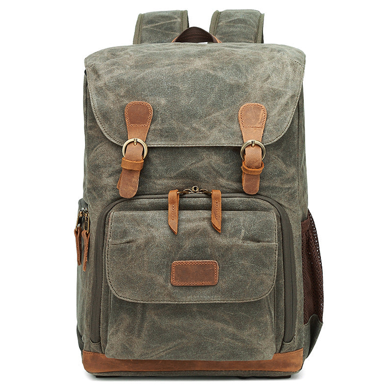 Load image into Gallery viewer, Canvas camera bag shoulder photography bag multifunctional new camera bag SLR bag men and women outdoor backpack Karel
