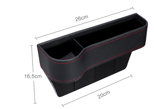 Storage Box Car Organizer Seat Gap PU Case Pocket Car Seat Side Slit for Wallet Phone Coins Cigarette Keys Cards For Universal