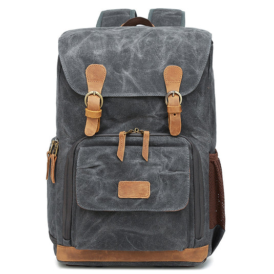 Canvas camera bag shoulder photography bag multifunctional new camera bag SLR bag men and women outdoor backpack Karel