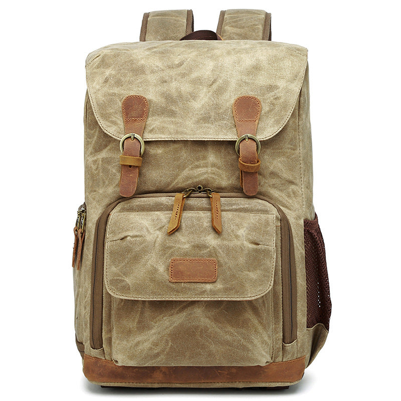Load image into Gallery viewer, Canvas camera bag shoulder photography bag multifunctional new camera bag SLR bag men and women outdoor backpack Karel
