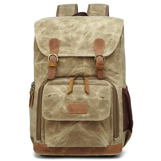 Canvas camera bag shoulder photography bag multifunctional new camera bag SLR bag men and women outdoor backpack Karel