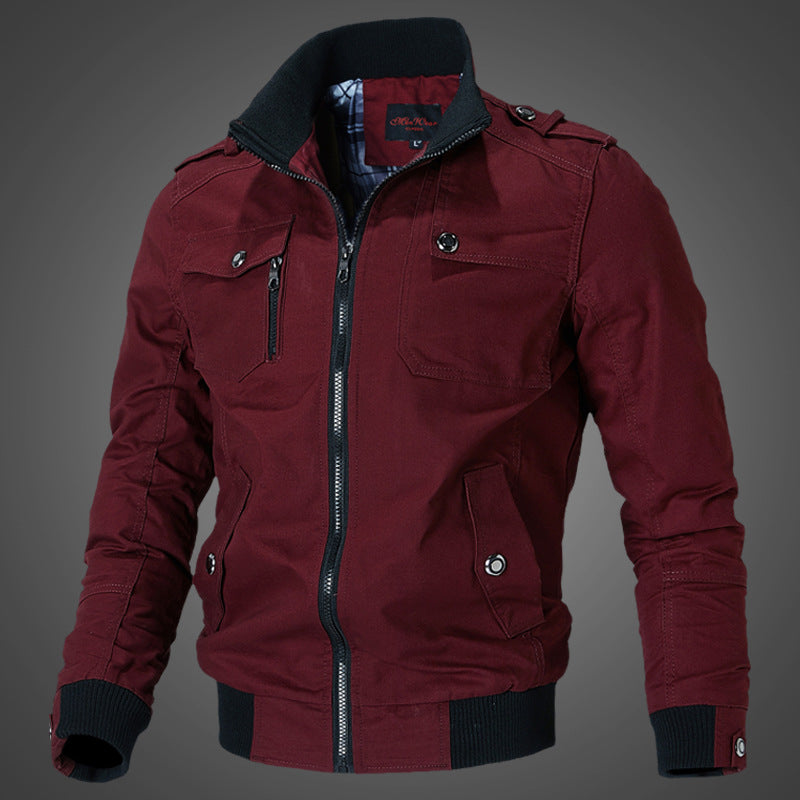 Load image into Gallery viewer, Men&#39;s Plus Size Jacket Spring Casual Trend Korean Style Handsome Slim Workwear Jacket Cotton Military Top Trend
