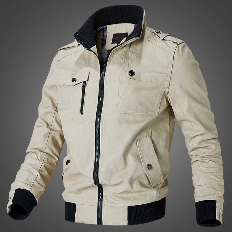 Load image into Gallery viewer, Men&#39;s Plus Size Jacket Spring Casual Trend Korean Style Handsome Slim Workwear Jacket Cotton Military Top Trend

