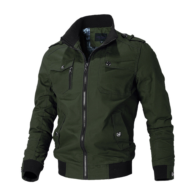 Load image into Gallery viewer, Men&#39;s Plus Size Jacket Spring Casual Trend Korean Style Handsome Slim Workwear Jacket Cotton Military Top Trend
