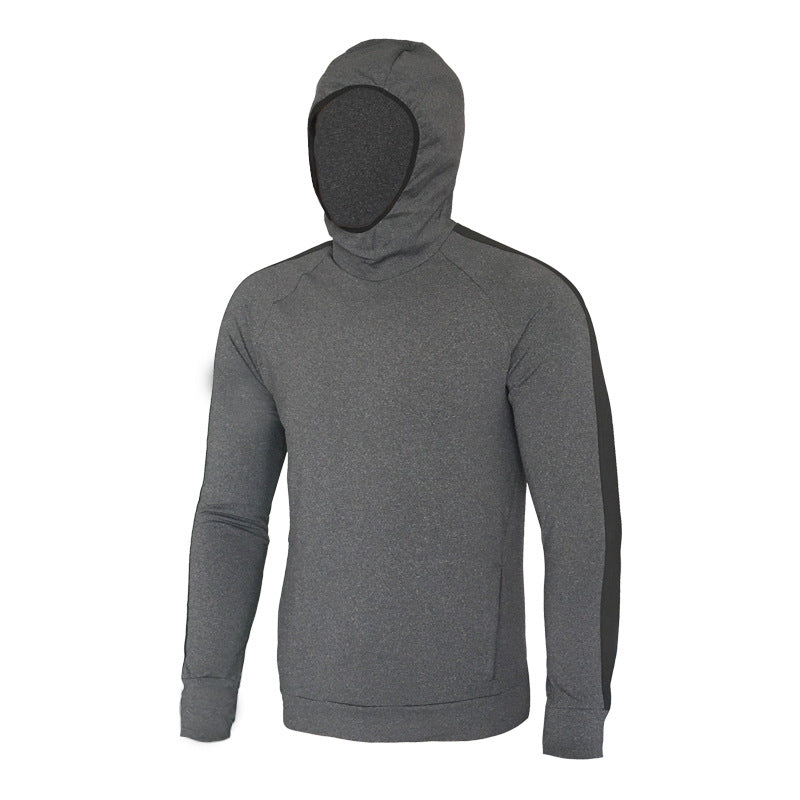 Load image into Gallery viewer, Sports jacket men&#39;s fall/winter running quick-drying training long-sleeved plus velvet hooded pullover fitness clothing sports sweater men
