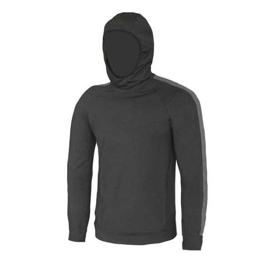 Sports jacket men's fall/winter running quick-drying training long-sleeved plus velvet hooded pullover fitness clothing sports sweater men