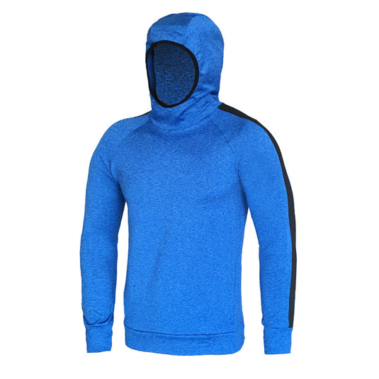 Sports jacket men's fall/winter running quick-drying training long-sleeved plus velvet hooded pullover fitness clothing sports sweater men