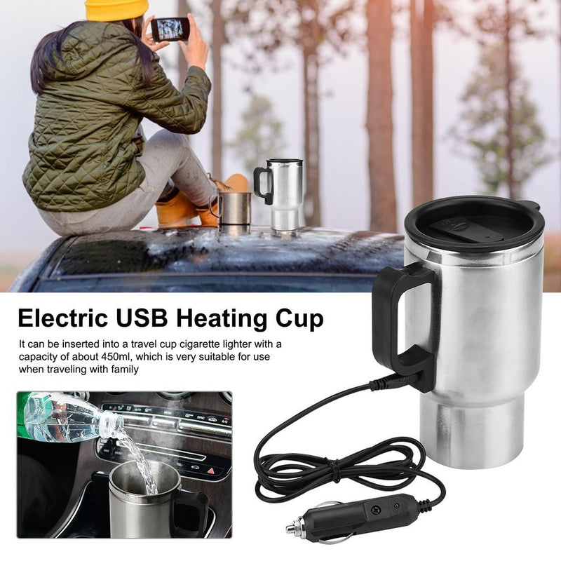 Load image into Gallery viewer, Stainless Steel Vehicle Heating Cup Electric Car Kettle
