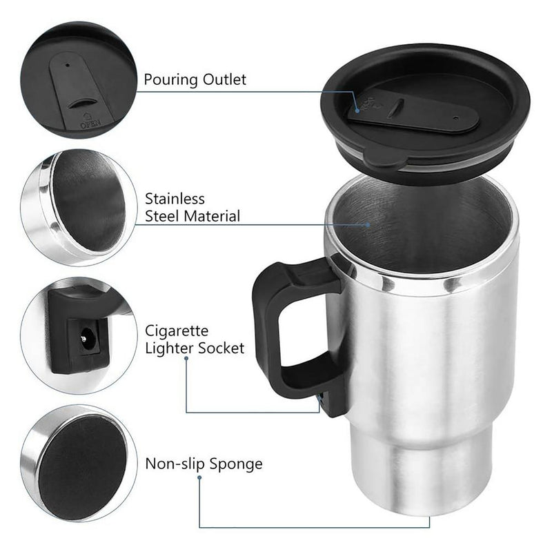 Load image into Gallery viewer, Stainless Steel Vehicle Heating Cup Electric Car Kettle
