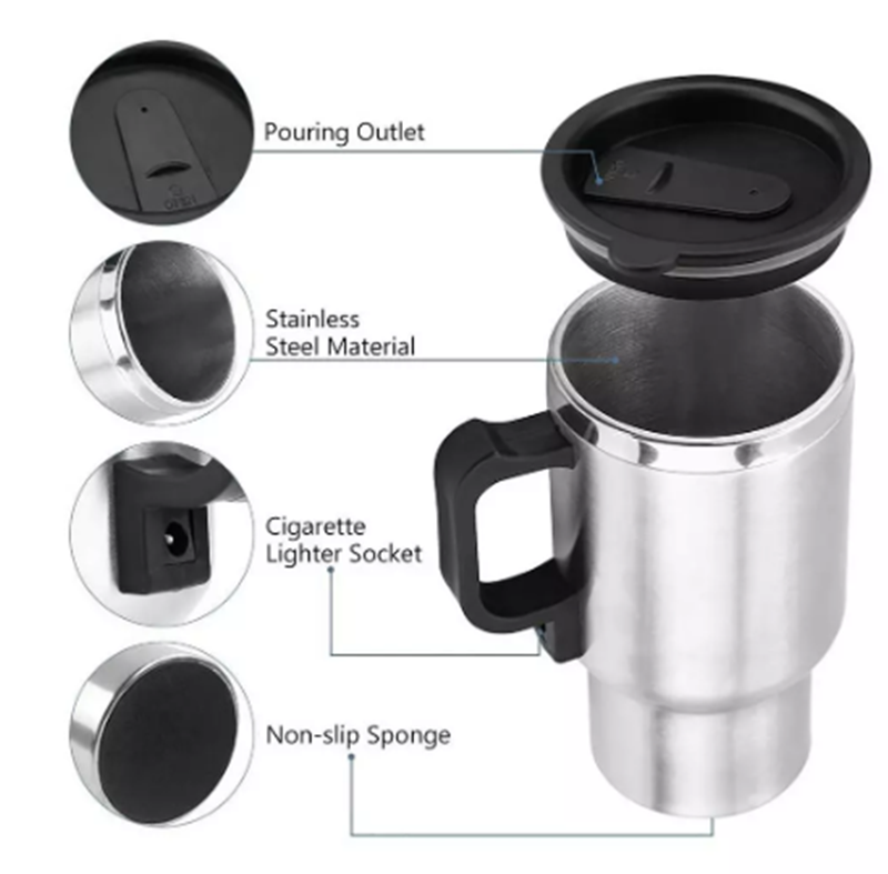 Load image into Gallery viewer, Stainless Steel Vehicle Heating Cup Electric Car Kettle
