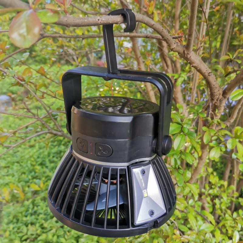 Load image into Gallery viewer, Solar Camping Light Foldable Fan Hanging Hook Rechargeable
