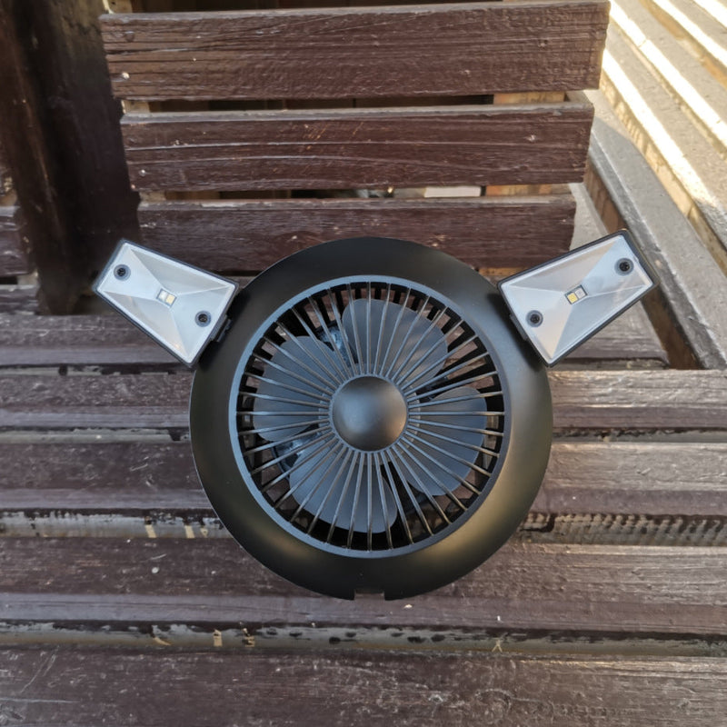Load image into Gallery viewer, Solar Camping Light Foldable Fan Hanging Hook Rechargeable
