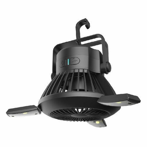 Load image into Gallery viewer, Solar Camping Light Foldable Fan Hanging Hook Rechargeable

