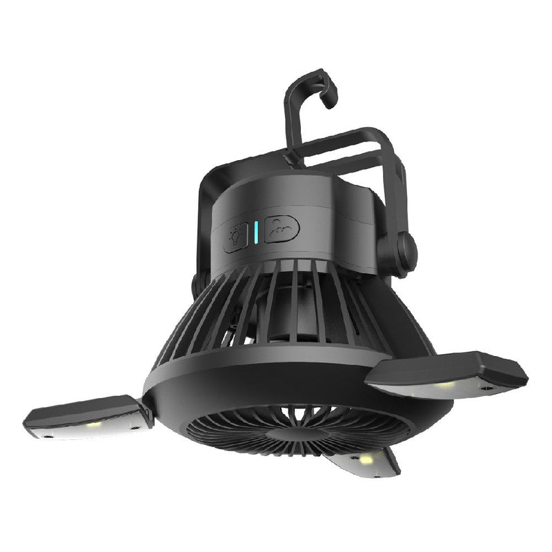 Load image into Gallery viewer, Solar Camping Light Foldable Fan Hanging Hook Rechargeable

