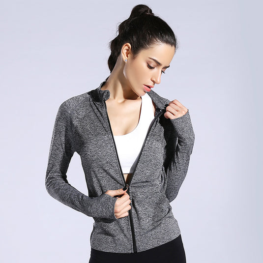 New sports yoga clothes zipper jacket women's tops Fitness clothes hot style source factory one drop shipping