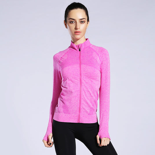 New sports yoga clothes zipper jacket women's tops Fitness clothes hot style source factory one drop shipping