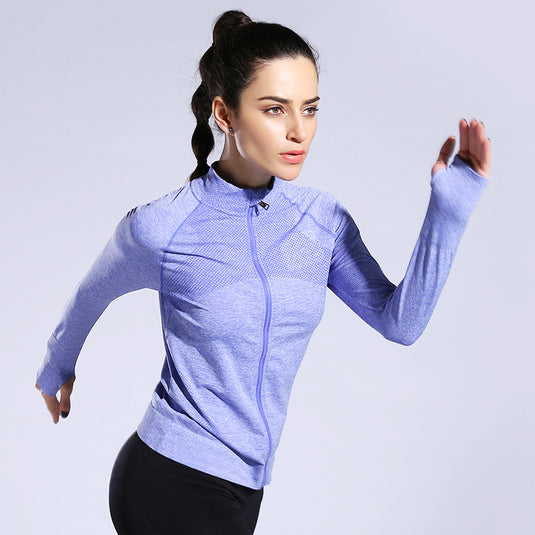 New sports yoga clothes zipper jacket women's tops Fitness clothes hot style source factory one drop shipping