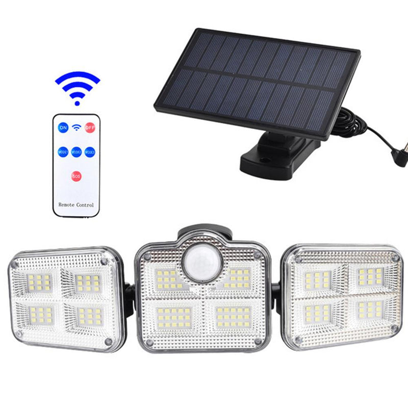 Load image into Gallery viewer, Solar Sensor Light 122 LED 3Head Outdoor Spotlight with 3 Modes
