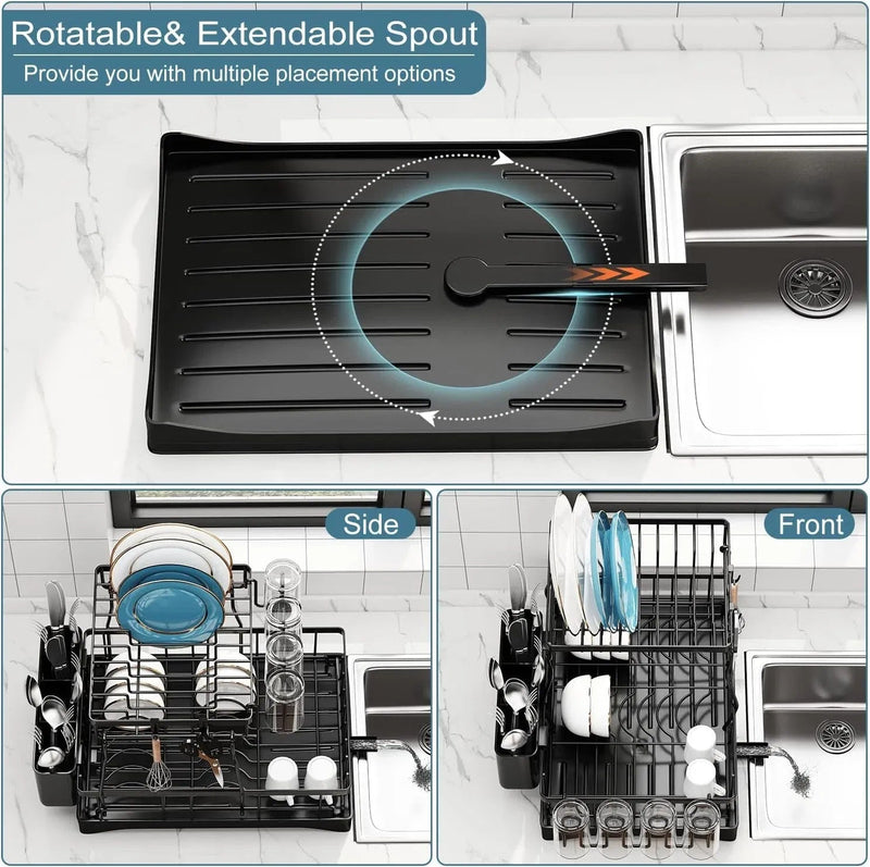 Load image into Gallery viewer, Dish Racks For Kitchen Counter, Stainless Steel Kitchen Dish Drying
