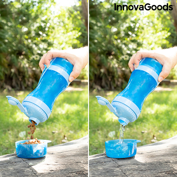 Load image into Gallery viewer, 2-in-1 bottle with water and food containers for pets Pettap
