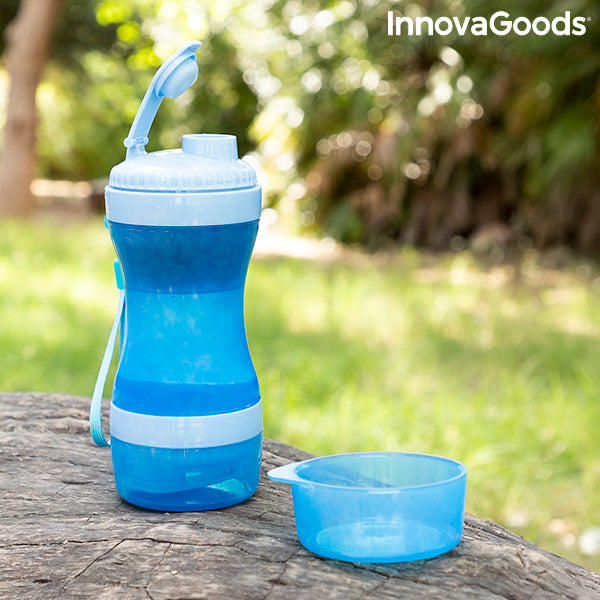 Load image into Gallery viewer, 2-in-1 bottle with water and food containers for pets Pettap
