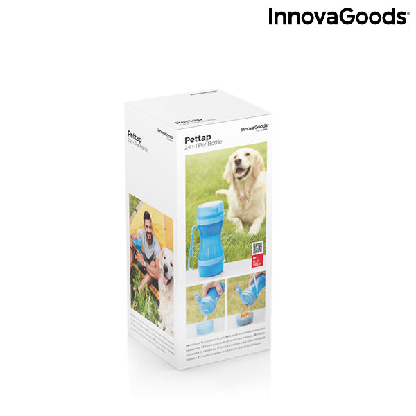 Load image into Gallery viewer, 2-in-1 bottle with water and food containers for pets Pettap
