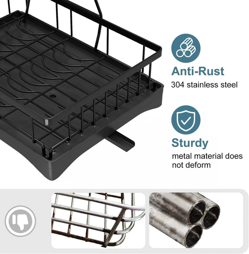 Load image into Gallery viewer, Dish Racks For Kitchen Counter, Stainless Steel Kitchen Dish Drying
