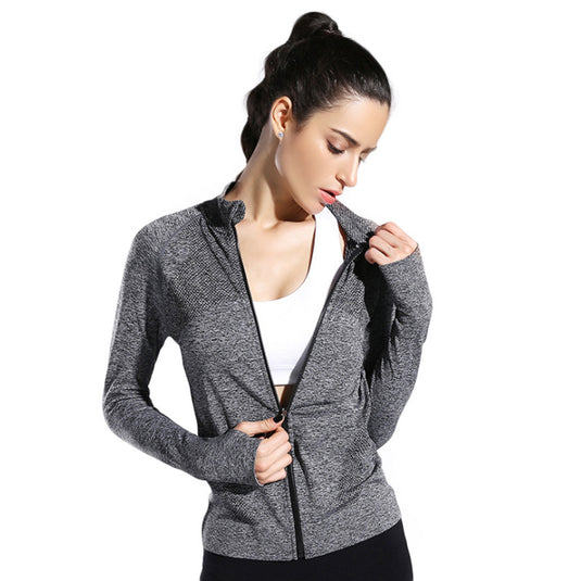 New sports yoga clothes zipper jacket women's tops Fitness clothes hot style source factory one drop shipping