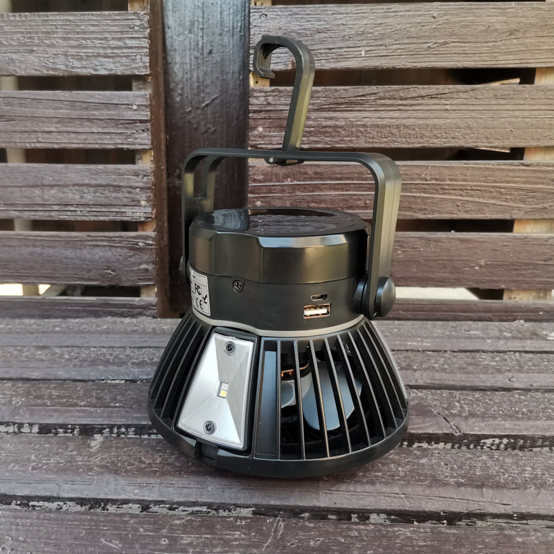 Load image into Gallery viewer, Solar Camping Light Foldable Fan Hanging Hook Rechargeable
