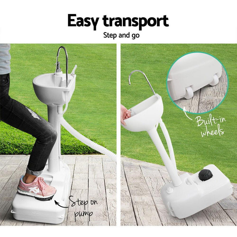 Load image into Gallery viewer, Weisshorn Camping Basin Portable Hand Wash Sink Stand 19L Capacity
