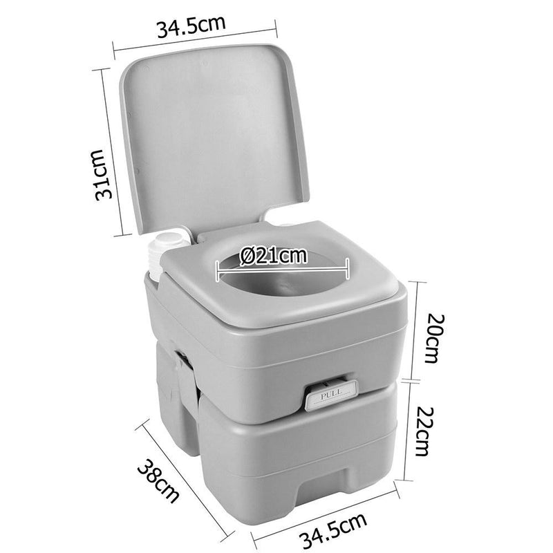 Load image into Gallery viewer, Weisshorn 20L Portable Camping Toilet Outdoor Flush Potty Boating
