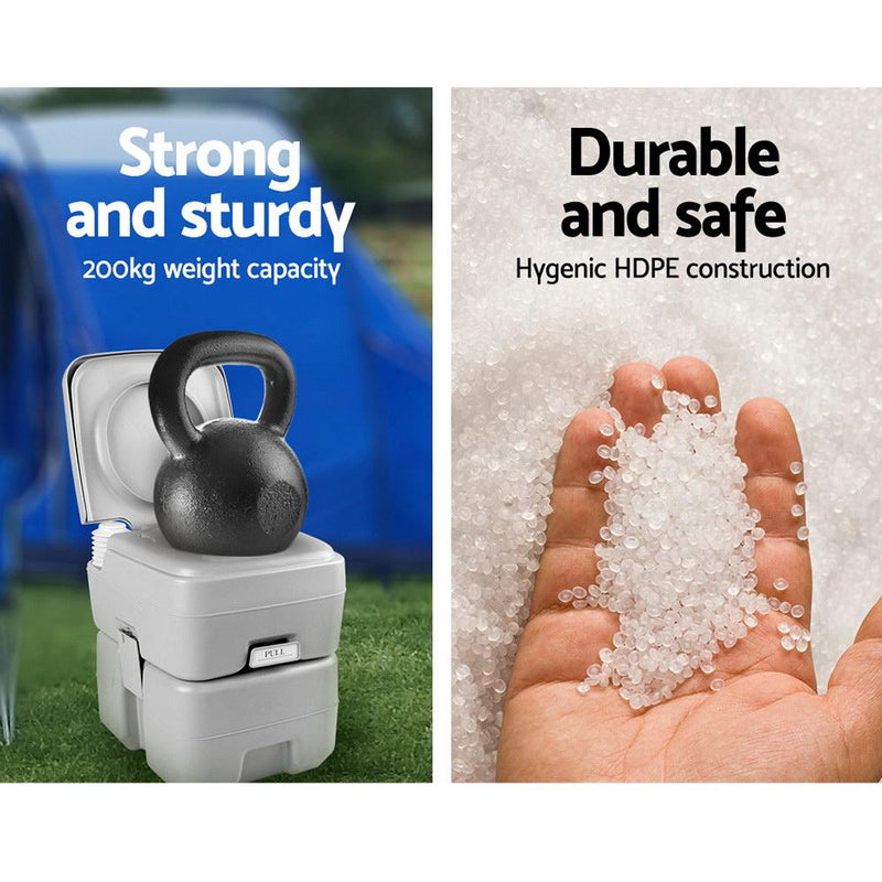 Load image into Gallery viewer, Weisshorn 20L Portable Camping Toilet Outdoor Flush Potty Boating
