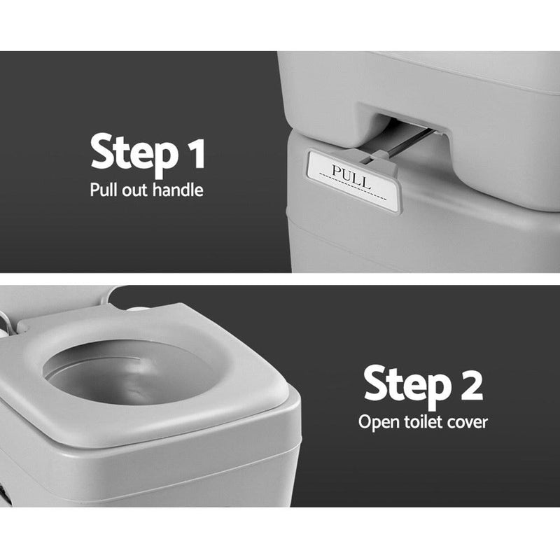 Load image into Gallery viewer, Weisshorn 20L Portable Camping Toilet Outdoor Flush Potty Boating
