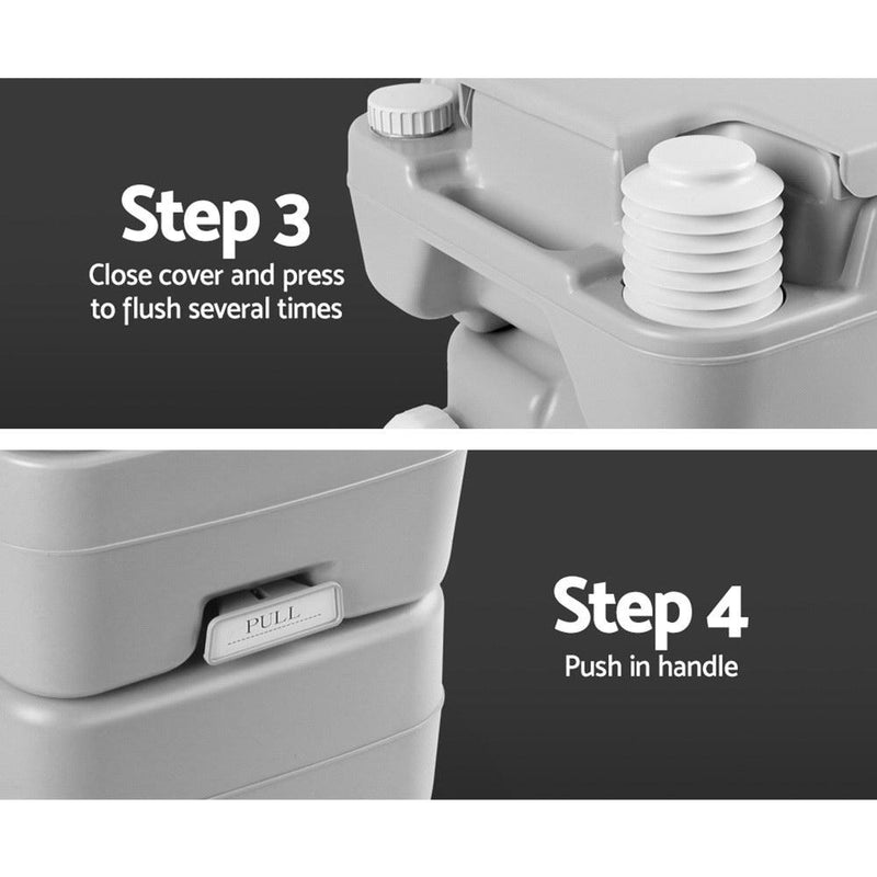 Load image into Gallery viewer, Weisshorn 20L Portable Camping Toilet Outdoor Flush Potty Boating
