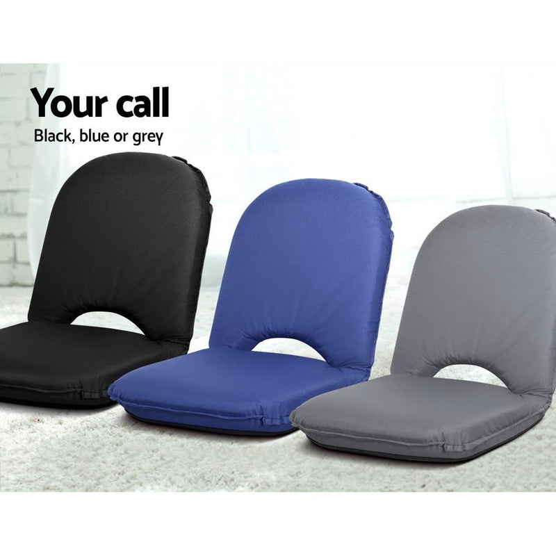 Load image into Gallery viewer, Artiss Floor Lounge Sofa Camping Chair Grey
