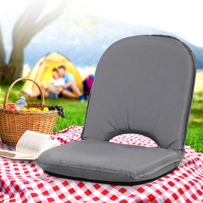 Load image into Gallery viewer, Artiss Floor Lounge Sofa Camping Chair Grey
