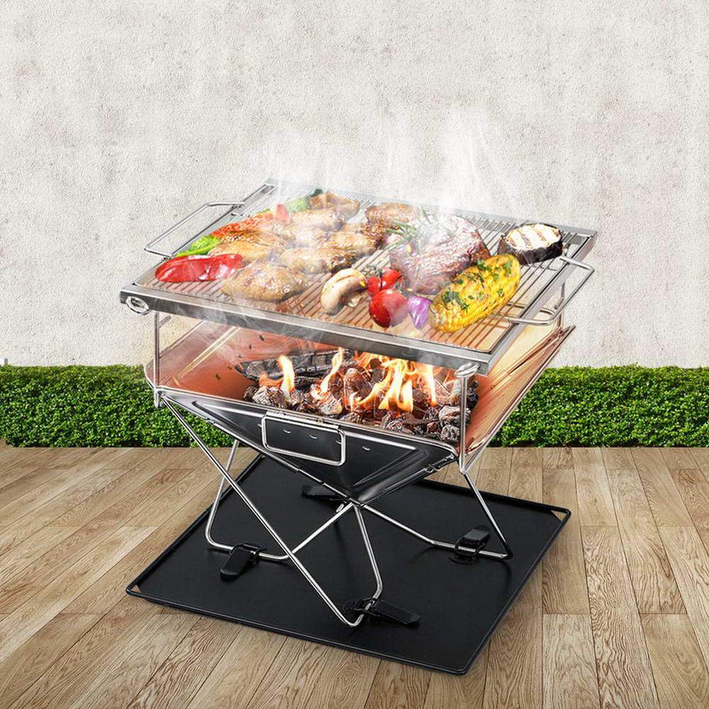 Load image into Gallery viewer, Grillz Fire Pit BBQ Grill with Carry Bag Camping
