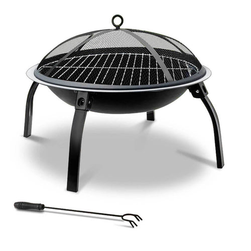Load image into Gallery viewer, Fire Pit BBQ Charcoal Smoker Portable Outdoor Camping Pits Patio
