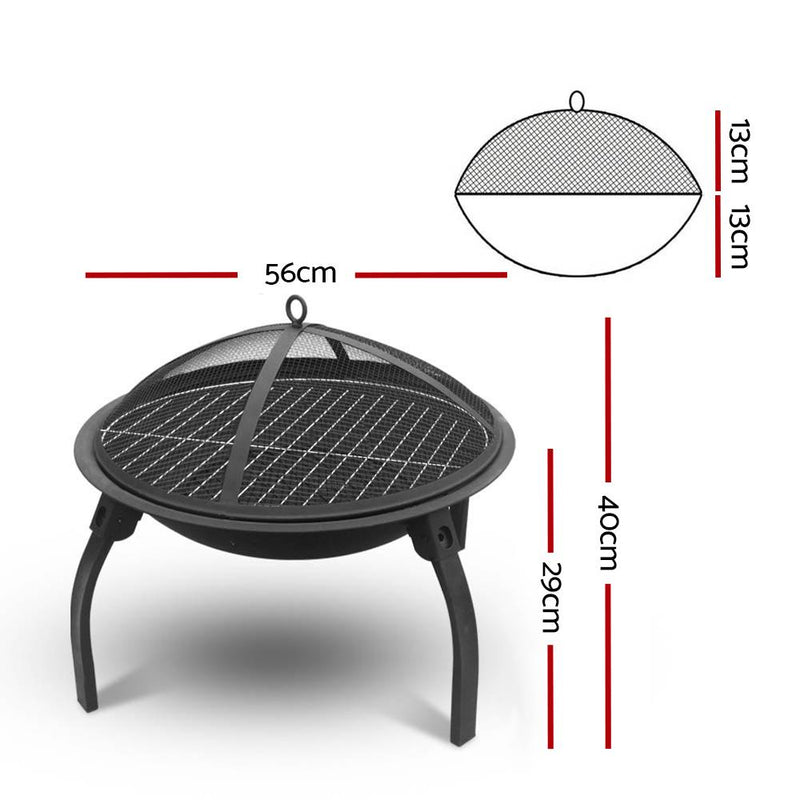 Load image into Gallery viewer, Fire Pit BBQ Charcoal Smoker Portable Outdoor Camping Pits Patio
