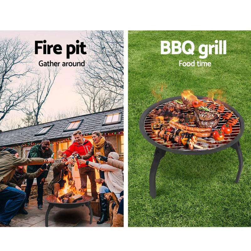 Load image into Gallery viewer, Fire Pit BBQ Charcoal Smoker Portable Outdoor Camping Pits Patio
