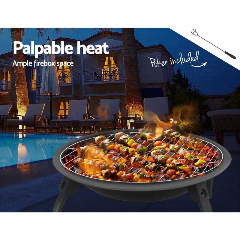 Load image into Gallery viewer, Fire Pit BBQ Charcoal Smoker Portable Outdoor Camping Pits Patio
