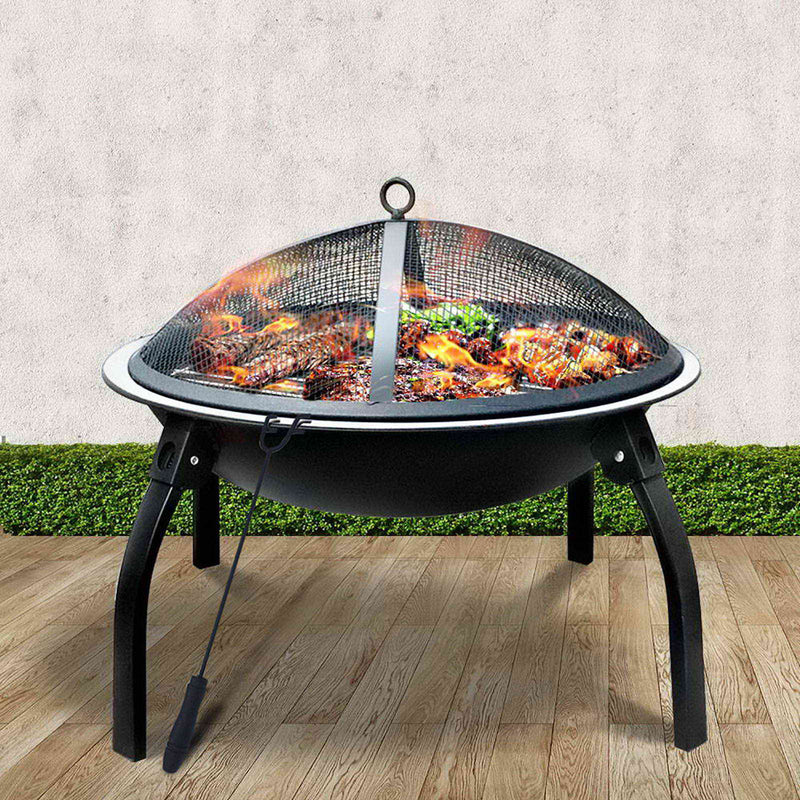 Load image into Gallery viewer, Fire Pit BBQ Charcoal Smoker Portable Outdoor Camping Pits Patio
