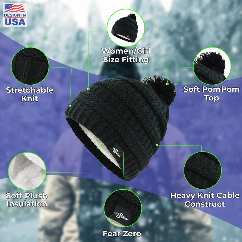 Load image into Gallery viewer, Warmest Plush Insulated Cuff Knit Pom Women Winter Beanie Hat Warm
