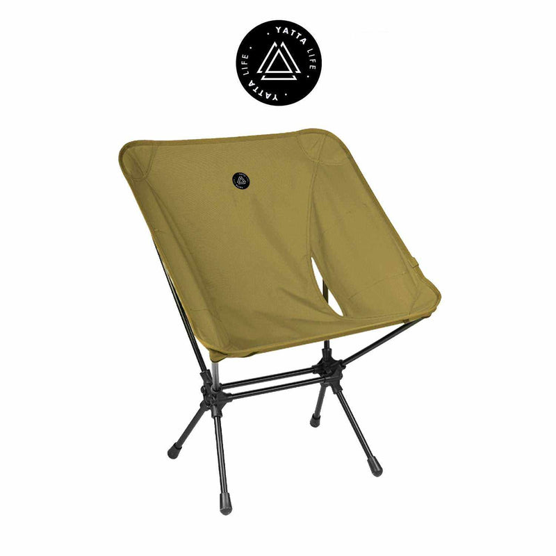Load image into Gallery viewer, Low Back Ultralight Folding Camping Chairs With Storage Pouch - Khaki

