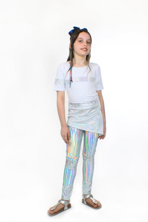 Load image into Gallery viewer, Stella, bamboo jersey and holographic sequin Top

