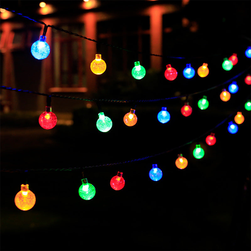 Load image into Gallery viewer, Factory direct outdoor camping light string crystal ball LED atmosphere decoration garden gypsophila solar light string
