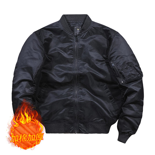 Autumn and winter tough guy jacket live source [cotton/thin] air force ma1 pilot jacket male flight jacket