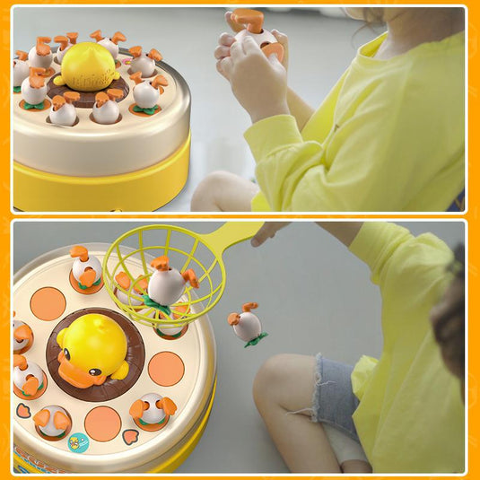 B.duck children's bouncing yellow duck toy children's bouncing turntable children's concentration training educational toys